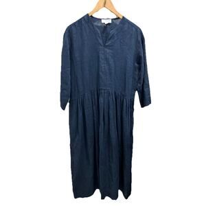 White Label The White Company Size US 6 European Flax Linen Long Sleeve Midi